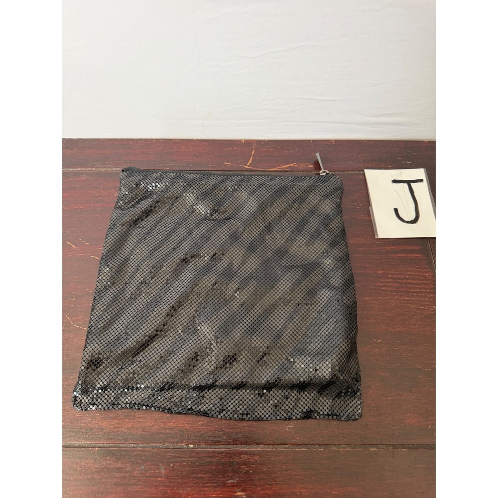 Express Bag Clutch Metal Mesh Y2K Glam Black Small US Women's